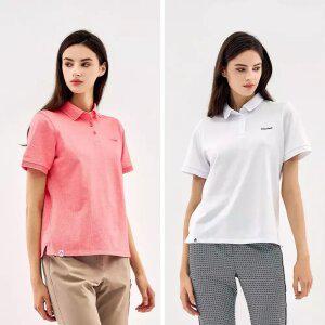 몽벨 여성 단색 카라 반팔 티셔츠