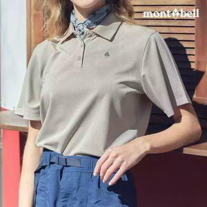 몽벨 여성 프린트반팔 카라 티셔츠