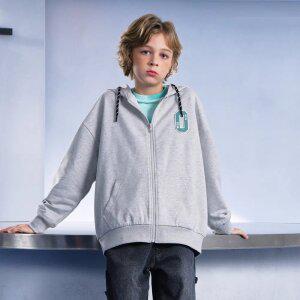 [오션스카이] [2color] 남아 와펜 후드 집업