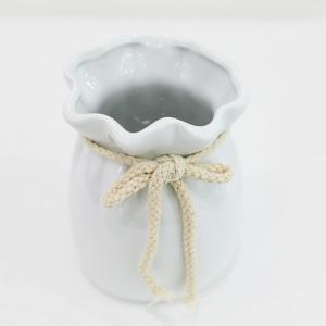 인테리어 세라믹 화병 소품 리본링클 화병 소