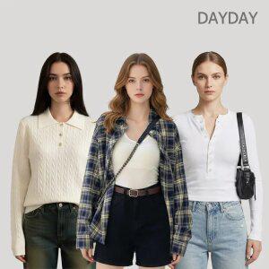 [데이데이]봄신상! 75%+ 자체제작/원피스/청바지/맨투맨/후드/블라우스/니트/가디건/티