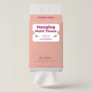 숨 걸어쓰는 도톰한 4겹 프리미엄 멀티 티슈 200매 6개 먼지없는 벽걸이형 티슈 화장지