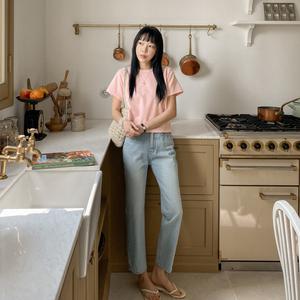 [난스판/데일리템] 일자핏 크롭 데님팬츠