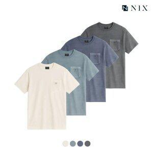 [NIX]유니) 16S싱글 - 와펜 피그먼트다잉 티셔츠(오버핏)(FNRMCTR751P)