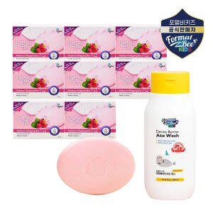 포멀비 키즈 모이스처 휘핑바 핑크 90g 8개 + 아토워시 300ml