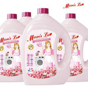 맘스럽 퍼퓸부케 섬유유연제 2.5LX4개입 프랑스 향수첨가 에이프릴 핑크로즈향 실내건