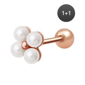 14K 골드필드핀 데이지펄 여성 데일리 패션 심플 피어싱 1+1