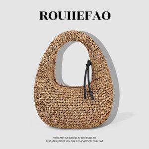 여름 라탄 숄더백 여성 니트 토트백 데일리 비치백 바캉스 가방