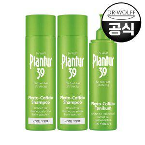 [쇼핑백 증정] 플란투어 39 파이토 카페인 샴푸 250ml (가는모발용) X2+토닉 200ml