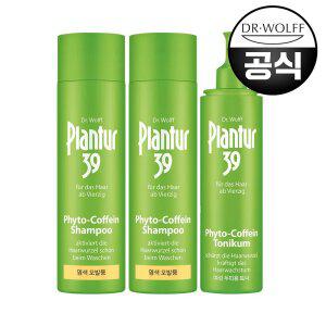 [쇼핑백 증정] 플란투어 39 파이토 카페인 샴푸 250ml (손상,염색모발용) X2+토닉 200