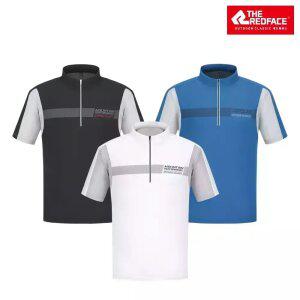 [레드페이스 본사] 남성 이엑스 쿨 마운틴 하프 짚 티셔츠 REWMTSM21016