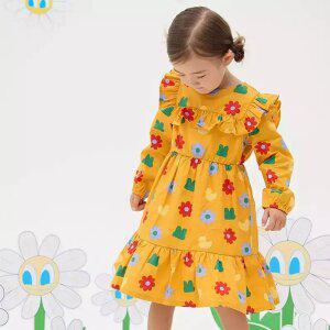 [팬콧키즈] 데이지덕 패턴 프릴 원피스(PANCOAT YELLOW)