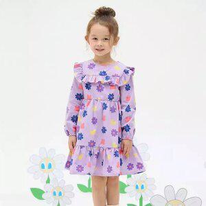 [팬콧키즈] 데이지덕 패턴 프릴 원피스(VIOLET)