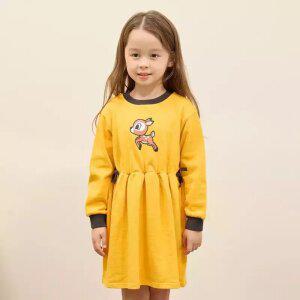 [팬콧키즈] 멀티 캐릭터 컬러배색 원피스(PANCOAT YELLOW)