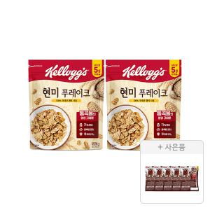 켈로그 현미후레이크 550g, 2개 + 증정(첵스초코 쿠키앤크림 30g, 5개)