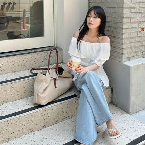 [제작/빅사이즈]이블렛 테스즈 프릴 오프숄더 블라우스 제이스타일