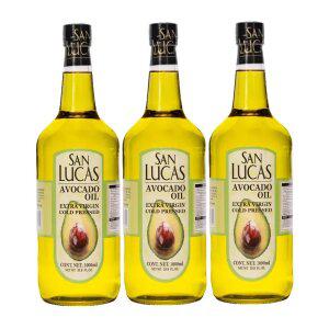 San-Lucas 아보카도 오일 1L x 3병+원터치캡 엑스트라버진 냉압착 HASS 외