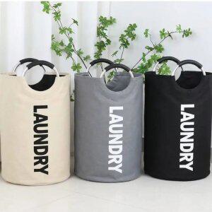 3팩 총240리터 3컬러 패브릭 대용량 접이식 바구니 세탁바구니 분리수거함 분리수거 수