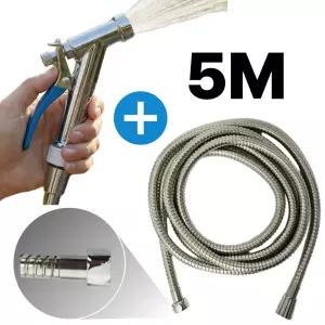 살림몰 아연 분사기 세트 (나사산 수도꼭지형 5M) 물 스텐 호스 베란다 세차 욕실 청소 분사건