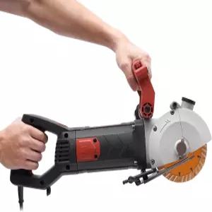 DUSNDULR 홈 절단기 4800W 110V 벽 추격 콘크리트 커터 성형 슬롯링 기계 5개의 톱날 벽돌 화강암 대리석을