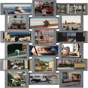 제리와 매기의 벽 장식용 4X6 콜라주 액자 6x4 사진용 18개의 벽걸이 원피스 디자인 재로 구성된 멀티 세트