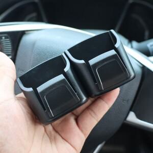 1/4개 미니 자동차 차량용 호환 키 리모컨 홀더 보관함 접착식 보호 케이스 소형 실내 정리함 도어 마운트