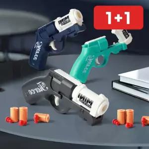 어린이 안전한 휴대용 장난감총 미니  파티게임 너프건  1+1