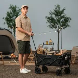 접이식 캠핑 낚시 웨건 캐리어 폴딩 카트 수레 트롤리 피크닉 낚시용 대형 대용량 손수레