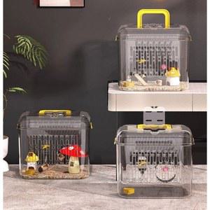 햄스터 피그미 고슴도치 투명 휴대용 이동장 빈케 30X20X24CM