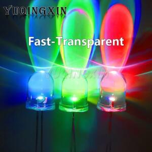 원형 LED 풀 컬러 DIY 키트 RGB 깜박이 적색 녹색 청색 무지개 다색 발광 다이오드 F10 10mm 고속 저속 10