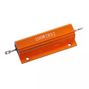 MOUMOUTEN 100W 1 옴 골드 알루미늄 쉘 저항기 인버터 LED 조명 주파수 분할기 산업 제어용 히트 싱크