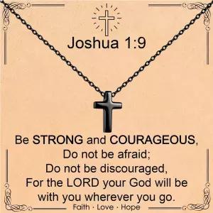 GLEZA 부활절 바구니 스터퍼-크로스 목걸이 소년 선물 작은 펜던트 종교적 첫 성찬식 확인 세례 주얼리