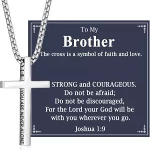 OAVOK 십대 소년을 위한 십자가 목걸이 선물 크리스마스 아버지의 날 세례에 기독교 종교