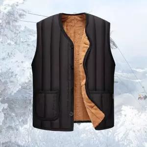 브이넥 정장 융털 조끼