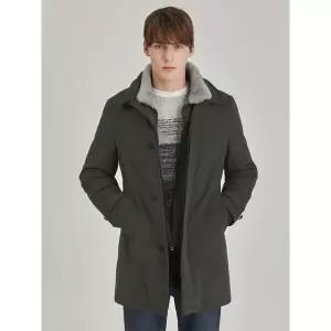 [로가디스] 면 화섬 혼방 파일럿 다운 코트 - 올리브 (RY5X38P06J)