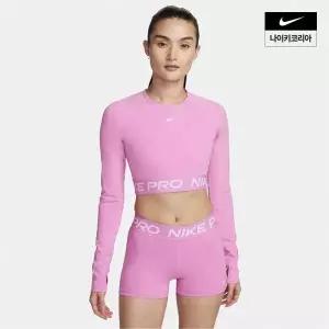 매장정품 NIKE 나이키 브랜드관 여성 프로 365 드라이 핏 크롭 긴팔 탑 FV5485-675 1345139