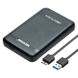 2.5인치 SSD HDD 외장 하드 드라이브 인클로저 - WEETOTUNG USB3.0 5Gbps 툴 프리 케이스, SATA용 UASP 지원 호환되는 7mm / PS5 Xbox Seagate WD Toshiba 데이터 스토리지 (케이스 전용)