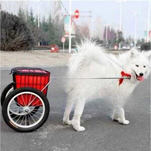 대형견 트레일러 끌차 썰매 구르마 수레 짐수레 애견용 레드