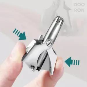 두론샵 360도 회전 코털정리기 스테인레스 휴대간편 콧털 깎기 스테인리스