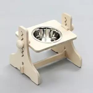 [반려] 고양이 1구 높이조절 밥그릇 식탁 강아지 스텐 식기