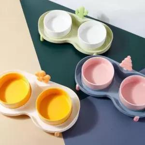 [반려] 애견 식기 2구 식탁 고양이 밥그릇 강아지 물그릇