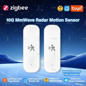 Zigbee 10G MmWave 레이더 모션 센서 Tuya 스마트 인체 감지 조도 온도 습도 지원 Zigbee2MQTT