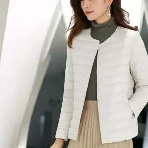여자 경량 패딩 초경량 오리털 데일리 여성 경량 패딩 간절기 라운드 다운 겨울