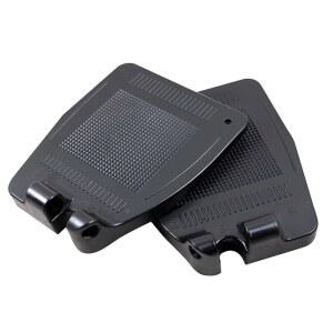 플라스틱 휠체어 휠체어발판 블랙 왼발 나사 받침 접이식 크로스 페달 발받침대 전동 튜브 한쌍