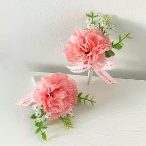 카네이션 브로치 부토니에 코사지 꽃 한송이 완제품 어버이날 선물