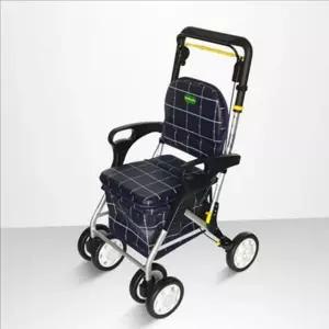 접이식 노인 보행 보조 차 휠체어형 노인 보행기 쇼핑용 산책용
