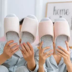 키밍 소음 방지 겨울 실내 슬리퍼 사무실 거실용