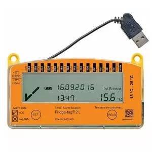 냉장고 태그 2L(백업 버전) 온도 데이터 로거 센서 및 알람이 있는 모니터