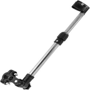 루이 자전거 우산 홀더 스테인리스 스틸 스탠드 클램프 조절 가능 360 실외 접이식 서포트 바 휠체어용