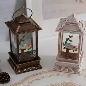 bns 사각 랜턴 부엉이 워터볼 오르골 2color